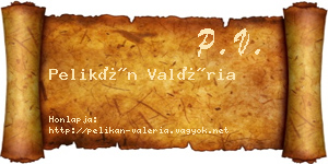 Pelikán Valéria névjegykártya